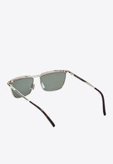 Saint Laurent Joe Aviator Sunglasses  Gray 843043-Y9969-8163