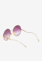 Chloé 60s Round Sunglasses Purple CH0329S--003
