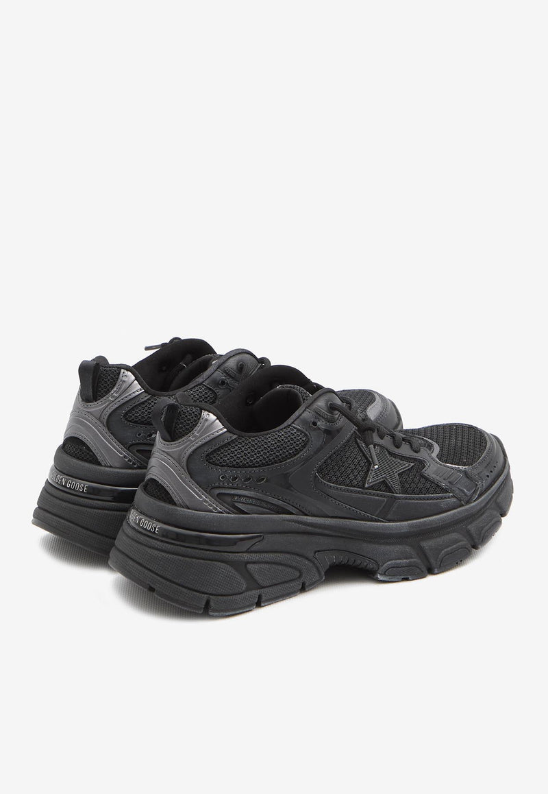 Golden Goose DB Lightstar Leather and Mesh Low-Top Sneakers Black GWF00724-F006473-90100