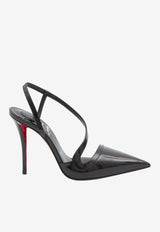 Christian Louboutin Rosa Z 100 Patent Leather Slingback Pumps Black 3250179-B439-BLACK