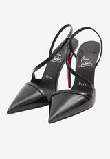 Christian Louboutin Rosa Z 100 Patent Leather Slingback Pumps Black 3250179-B439-BLACK