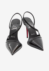 Christian Louboutin Rosa Z 100 Patent Leather Slingback Pumps Black 3250179-B439-BLACK