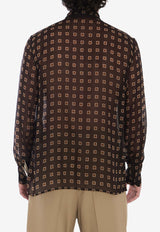 Patterned Semi-Sheer Shirt