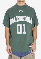 Balenciaga Oversized Basketball T-shirt   Green 850353-TTVG2-6399