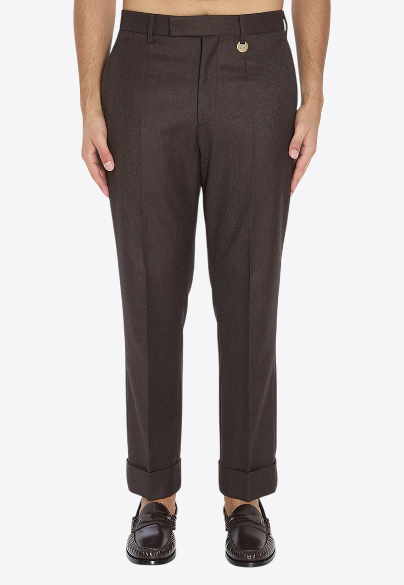 Burberry Tailored Wool Pants Brown 8115552--BROWN
