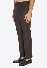 Burberry Tailored Wool Pants Brown 8115552--BROWN