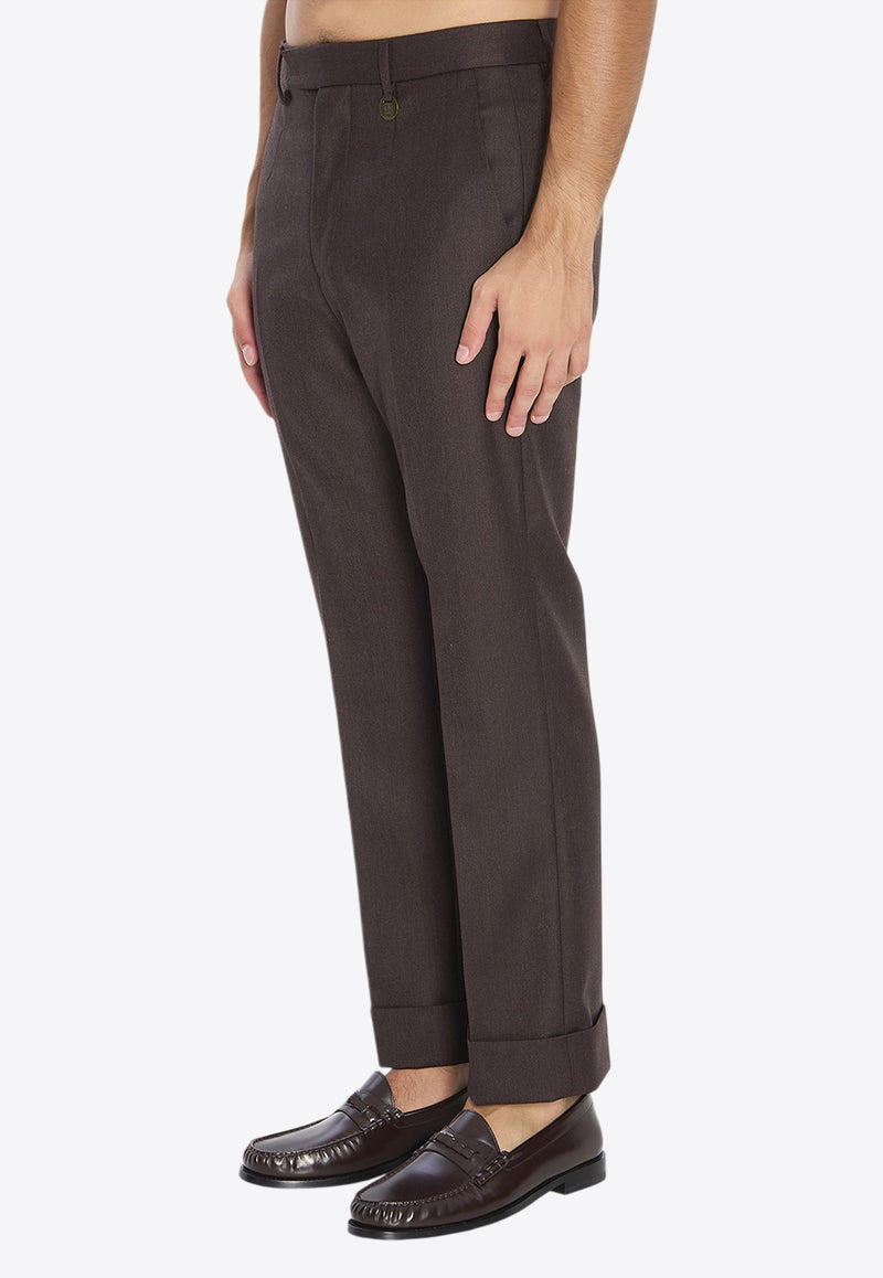 Burberry Tailored Wool Pants Brown 8115552--BROWN
