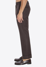 Burberry Tailored Wool Pants Brown 8115552--BROWN
