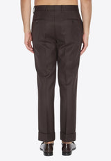 Burberry Tailored Wool Pants Brown 8115552--BROWN