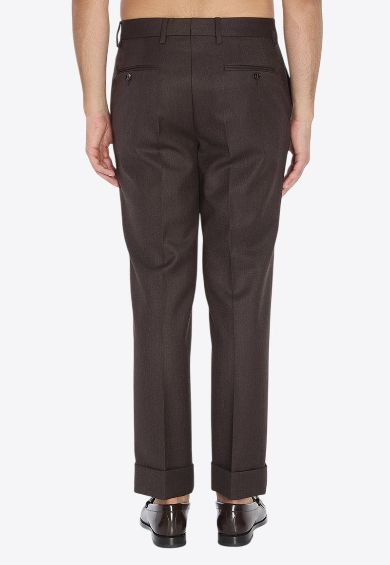 Burberry Tailored Wool Pants Brown 8115552--BROWN