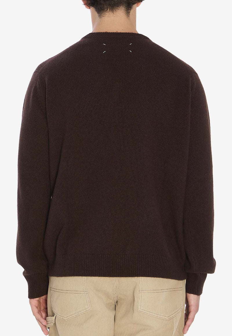 Maison Margiela Cashmere V-neck Sweater Brown S50HN0014-M13145-144M