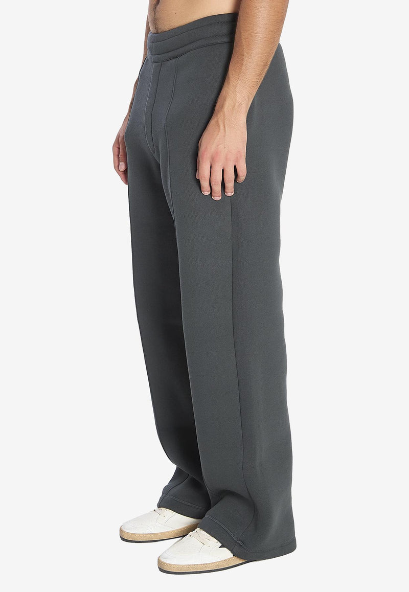 AMI PARIS Ami De Coeur Wide-Leg Track Pants Gray UTR806-749-020