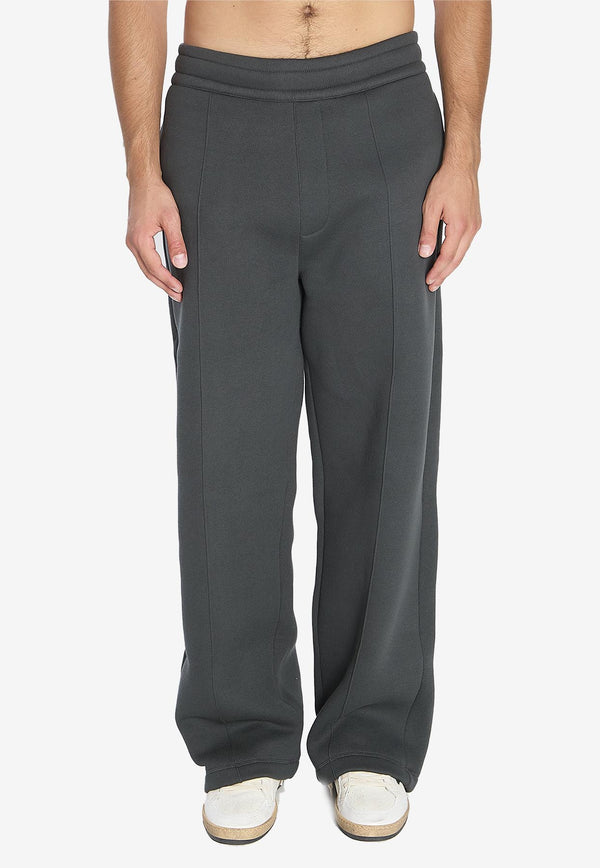 AMI PARIS Ami De Coeur Wide-Leg Track Pants Gray UTR806-749-020