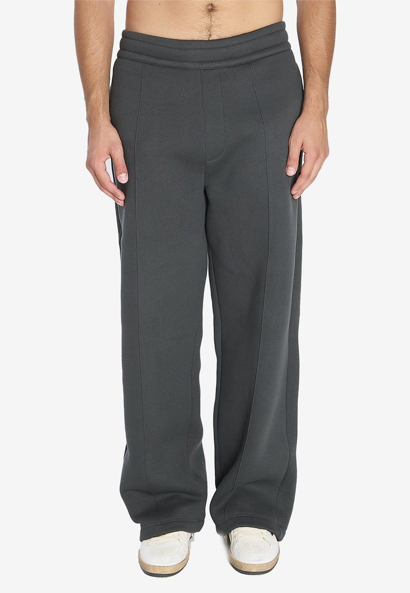 AMI PARIS Ami De Coeur Wide-Leg Track Pants Gray UTR806-749-020