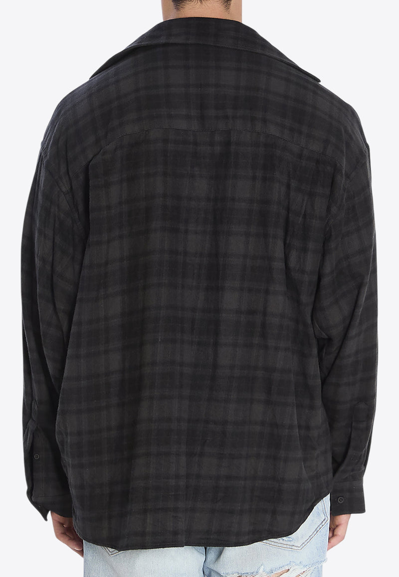 Balenciaga Layered-Effect Long-Sleeved Shirt Black 839196-TSM30-1852