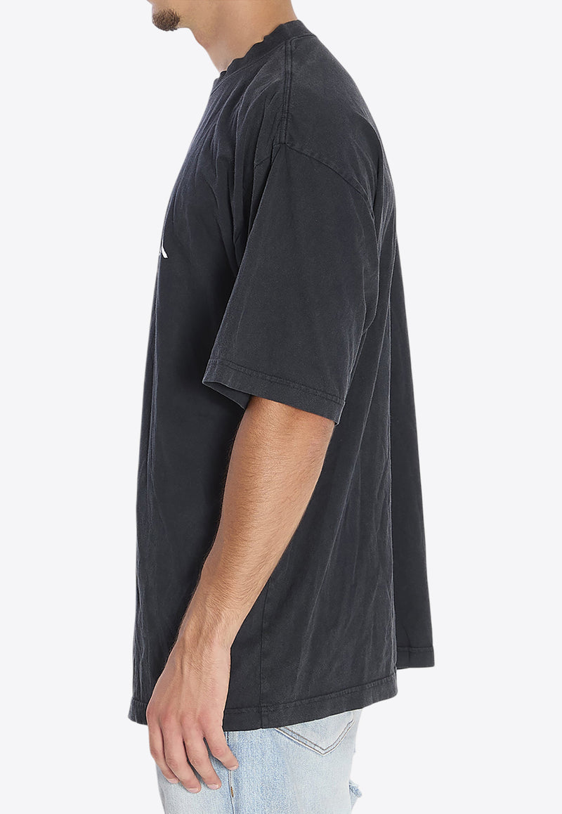 Balenciaga BB Icon Stencil Faded T-shirt Black 764235-TTVD6-1041