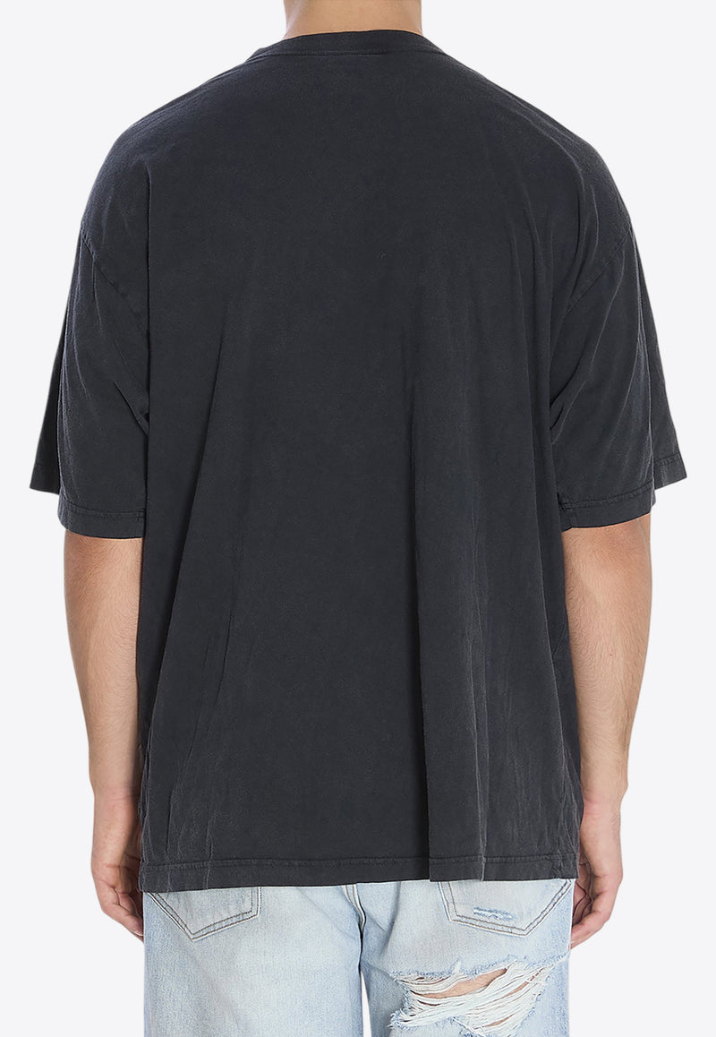 Balenciaga BB Icon Stencil Faded T-shirt Black 764235-TTVD6-1041