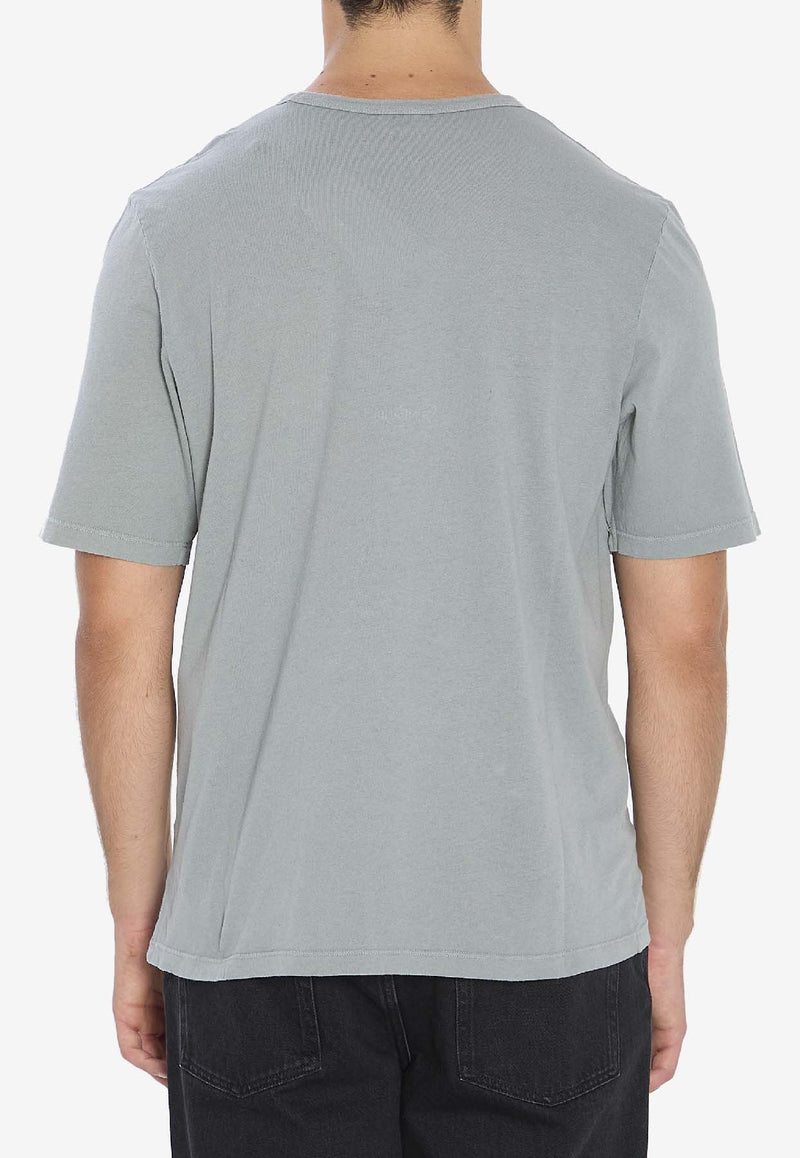 Saint Laurent Embroidered Logo T-shirt Gray 818535-YBHD2-1467