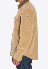 Moncler Teddy Button-Up Overshirt Beige K20912F00025-809BY-20U