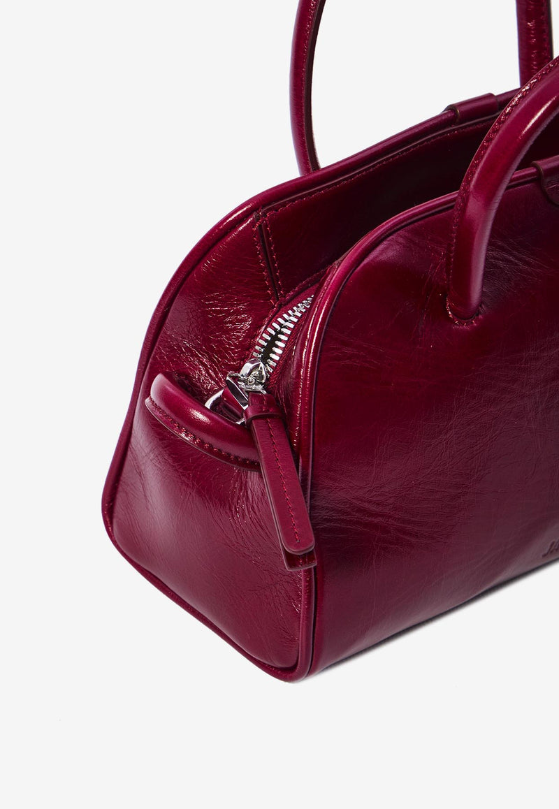 Jacquemus Small Le Turismo Leather Top Handle Bag Burgundy BAW00416A-C20C01-490