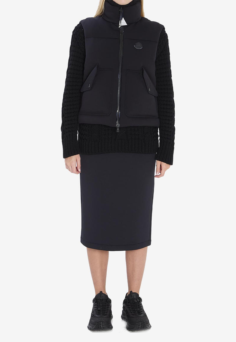 Moncler X EE72 by Edward Enninful Otis Zip-Up Vest  Black K24031A00003-M6515-999