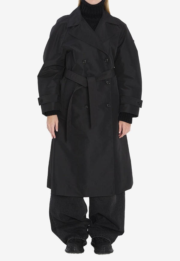 Moncler X EE72 by Edward Enninful Zake Waterproof Trench Coat Black K24031C00005-M6518-999