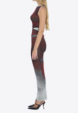 Jean Paul Gaultier Blurry Roses Maxi Dress Multicolor W-DR053-M011P-010230