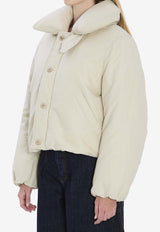 Lemaire Cropped Puffer Jacket White OW1151-LF1019-WH050