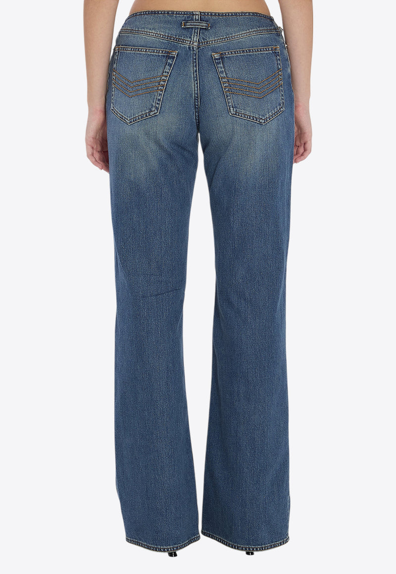 Jean Paul Gaultier Zip-Up Flared Jeans Blue W-TR031-D025-57