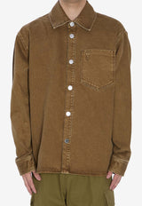 AMI PARIS Ami De Coeur Long-Sleeved Shirt Brown UJK788-DE0112-216