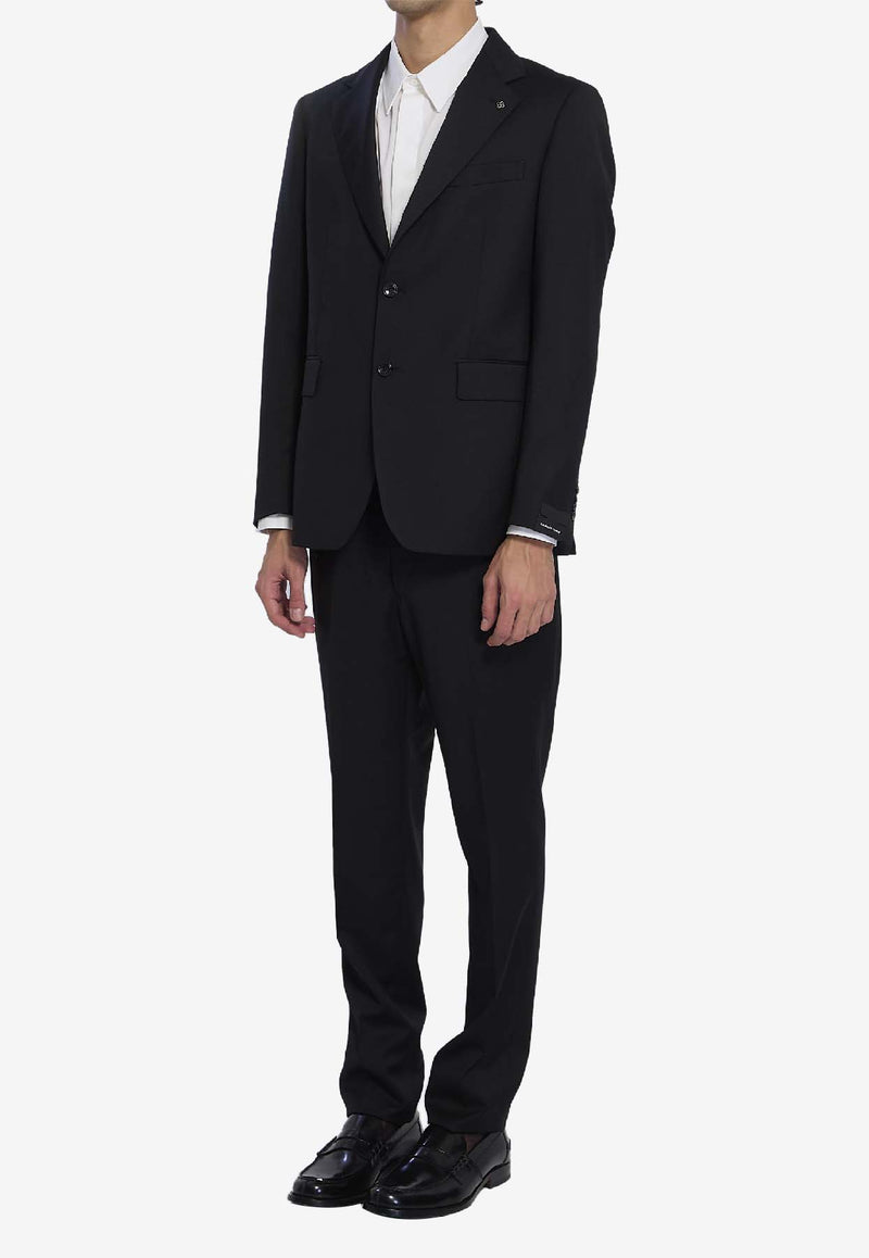 Tagliatore Wool Single-Breasted Suit Black 2FNJ22B01-060001-N5012