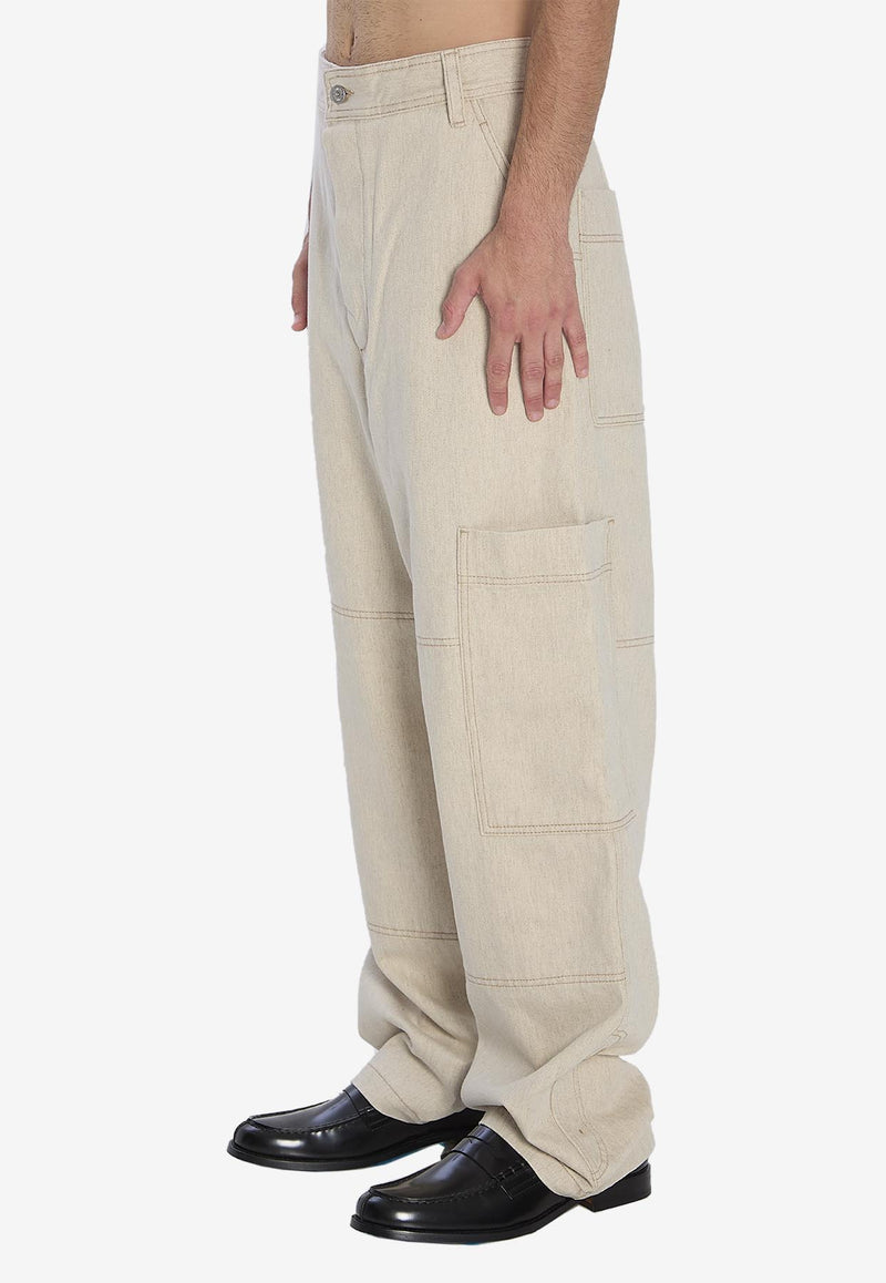 Jacquemus De-Nimes Carré Cargo Pants Beige PAM00541A-D00044-130