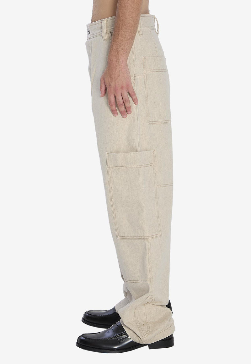Jacquemus De-Nimes Carré Cargo Pants Beige PAM00541A-D00044-130