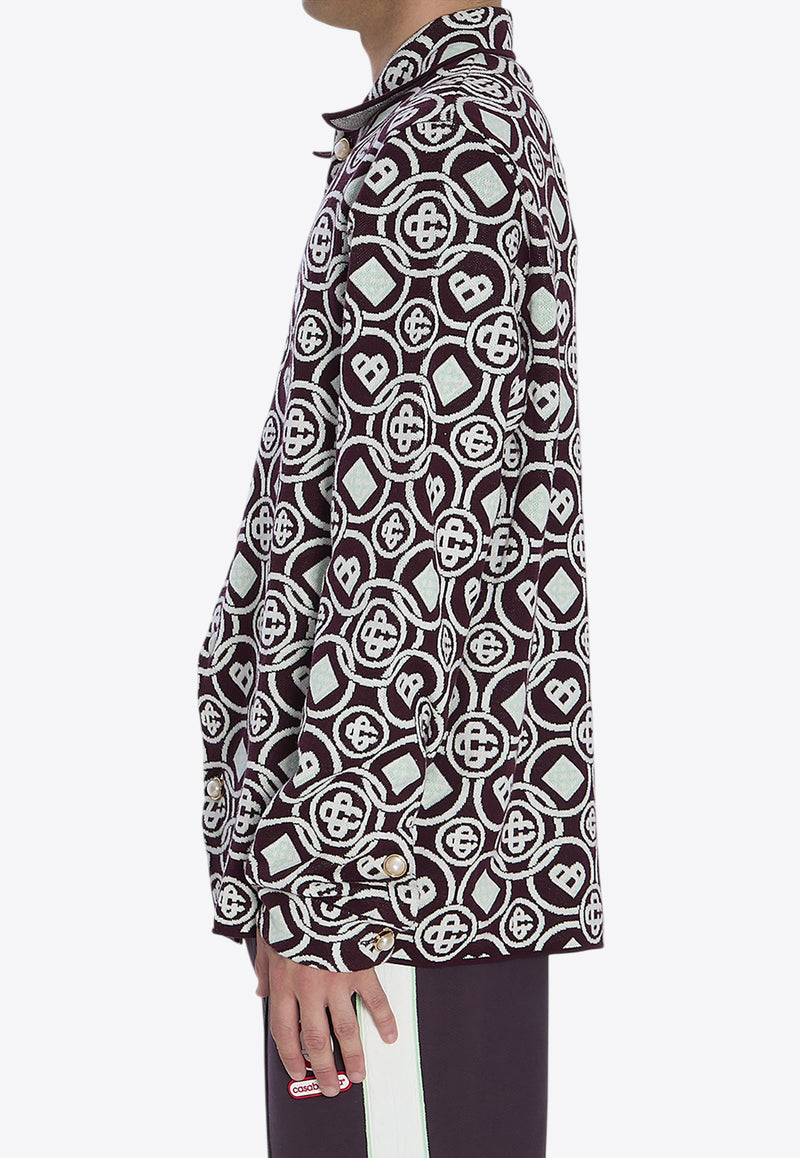 Casablanca Monogram-Pattern Overshirt Multicolor AW25KW1093--01