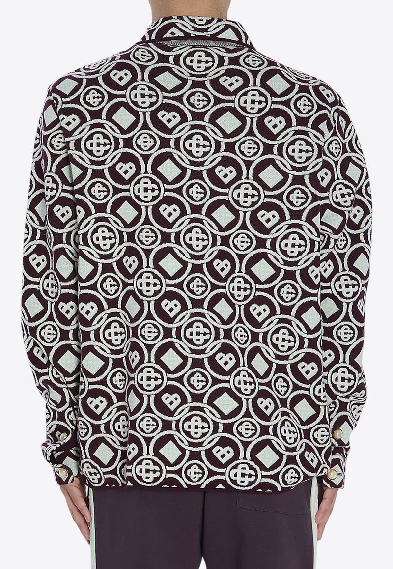Casablanca Monogram-Pattern Overshirt Multicolor AW25KW1093--01