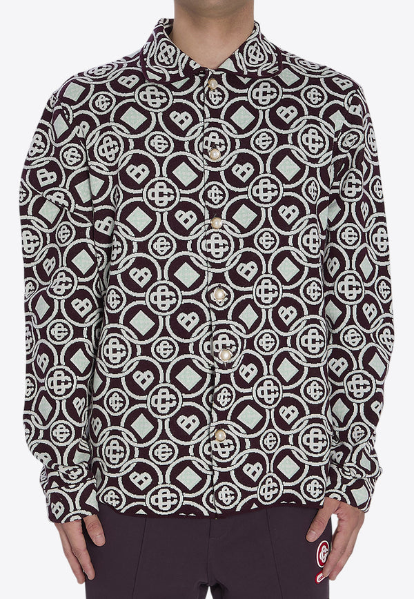 Casablanca Monogram-Pattern Overshirt Multicolor AW25KW1093--01