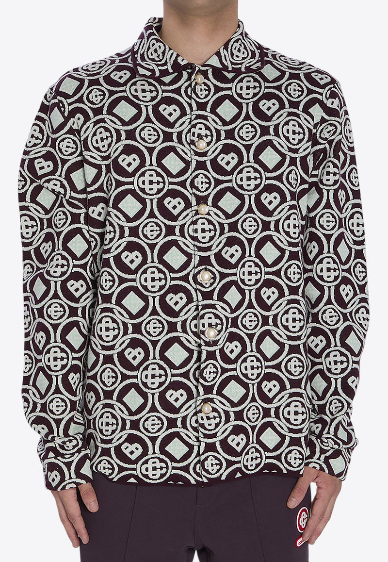 Casablanca Monogram-Pattern Overshirt Multicolor AW25KW1093--01