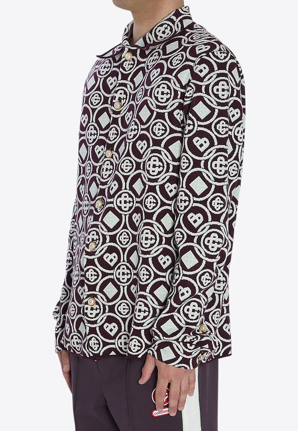 Casablanca Monogram-Pattern Overshirt Multicolor AW25KW1093--01