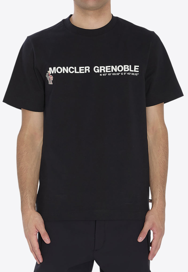 Moncler Grenoble Logo Print T-shirt Black K20978C00001-89AW1-999