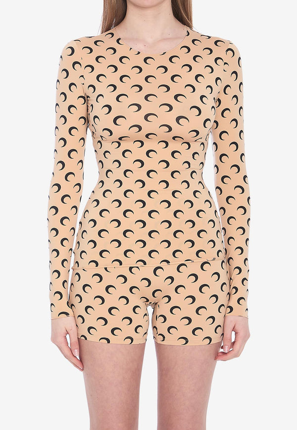 Marine Serre Moon Print Second-Skin Top Nude WTS006AC-JER0001-TA10