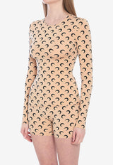 Marine Serre Moon Print Second-Skin Top Nude WTS006AC-JER0001-TA10