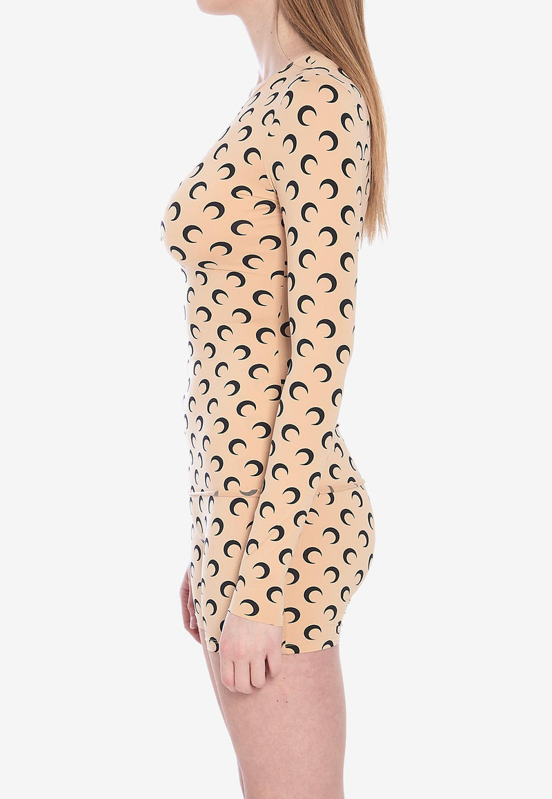 Marine Serre Moon Print Second-Skin Top Nude WTS006AC-JER0001-TA10