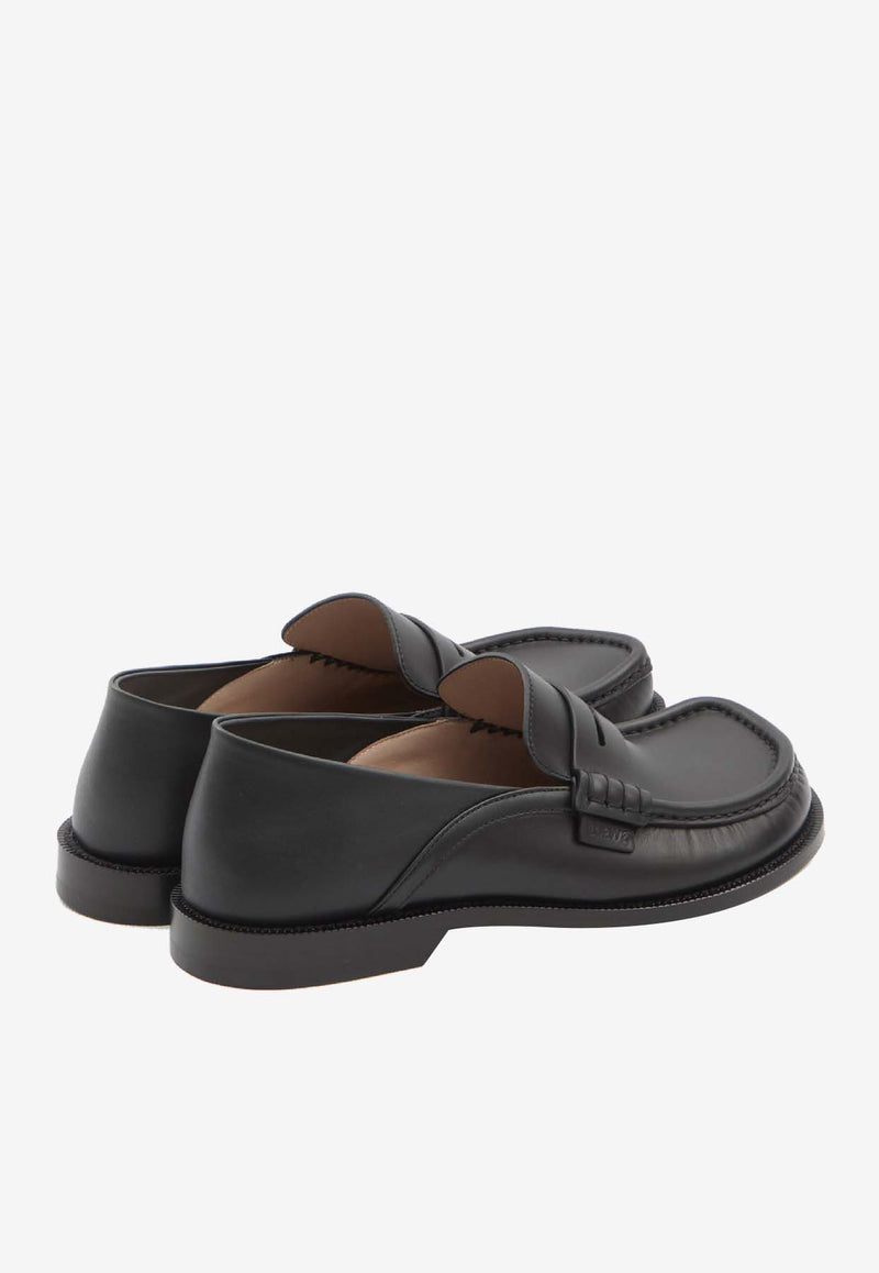 Loewe Campo Flap Back Loafers Black M816290X47--1100