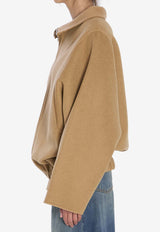 Khaite Garret Wool Zip-Up Jacket Camel 6182547--910