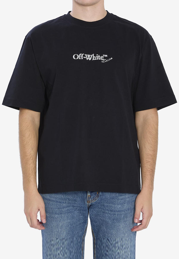 Off-White Statement Skate Logo T-shirt Black OMAA120F25-JER00C-1001