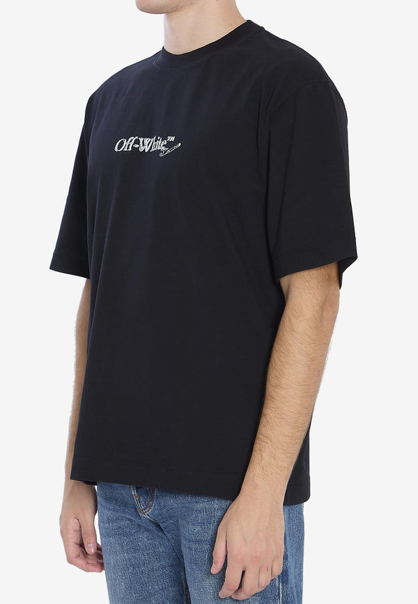 Off-White Statement Skate Logo T-shirt Black OMAA120F25-JER00C-1001