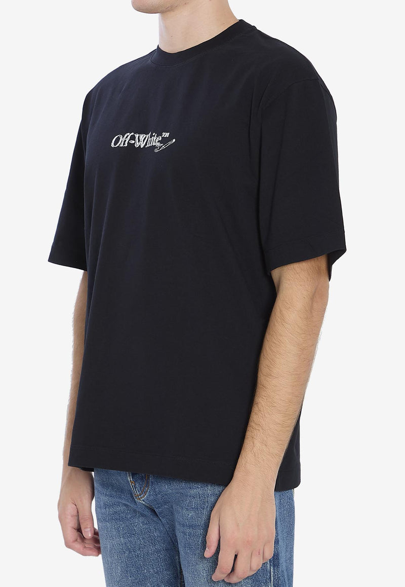 Off-White Statement Skate Logo T-shirt Black OMAA120F25-JER00C-1001