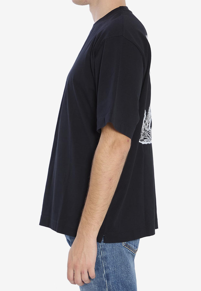 Off-White Statement Skate Logo T-shirt Black OMAA120F25-JER00C-1001