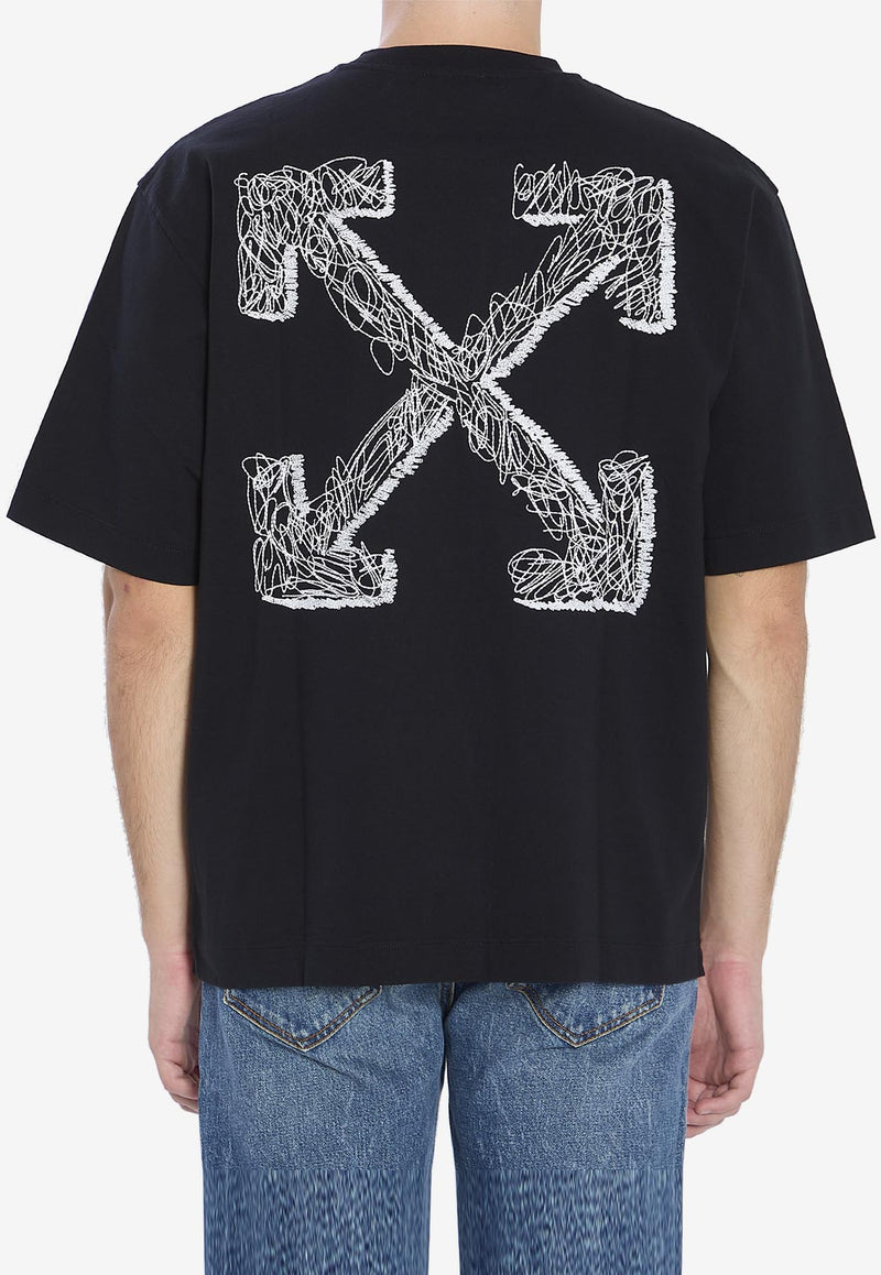 Off-White Statement Skate Logo T-shirt Black OMAA120F25-JER00C-1001