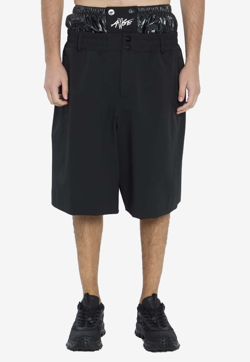 Moncler  X Asap Rocky Awge Bermuda Shorts Black K24042B00001-M7556-999